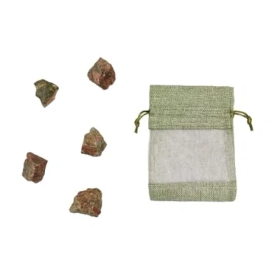 Immagine di Unakite Natural Stone da 20 a 30 mm, 5 pezzi, in grezzo, protezione elettromagnetica, cristallo C naturale per la fabbricazione di gioielli (Unakita, 5)