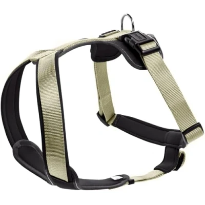 Immagine di Hunter Pettorina in neoprene per cani, nylon, con imbottitura morbida neoprene, Verde/Nero, 60 76/M L