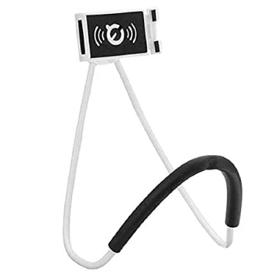 Immagine di Supporto Universale per Telefono Cellulare e Tablet, da Collo Rotante a 360 , Multifunzionale Flessibile, Pigro, flessibile(bianca)