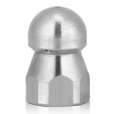 Immagine di Ugello di Pulizia Getti acqua e fogna ad Alta Pressione Accessorio Rondella in Acciaio Inox per Tubatore Scolapiatti 3/8in
