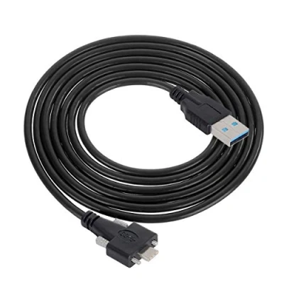 Immagine di Cablecc Cavo dati USB 3.1 tipo C con doppia vite di bloccaggio a 3.0 standard, 3 m