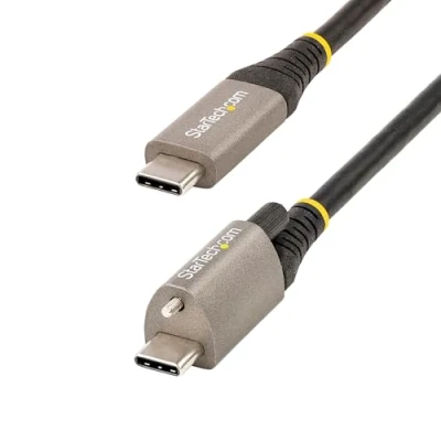 Immagine di StarTech.com Cavo USB C con viti di bloccaggio laterali da 50cm a 5Gbps 3.2 Gen 2 Type 100W (5A) Power Delivery Supporta DP Alt Mode (USB315CCV2M)