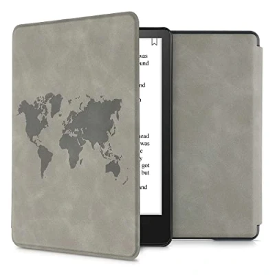 Immagine di kwmobile Cover per Kindle Paperwhite Custodia 6,8 Pollici 11 Generazione 2021 Copertina eReader eBook Reader Case Sagoma Mondo