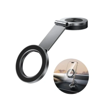 Immagine di SYNCWIRE Supporto Auto MagSafe, [Rotazione a 360] Magnetico per Auto, Braccio in metallo, Magneti Potenti, iPhone Car Dash 15 14 13 Pro Max e tutti i Telefoni