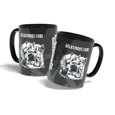 Immagine di Konix Dungeons &amp; Dragons Tazza in ceramica 320 ml Nero e bianco Motivo Gelatinous Cube
