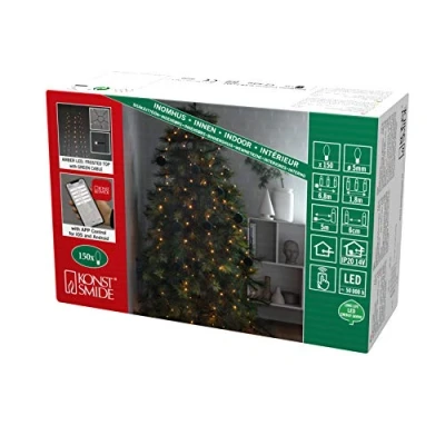 Immagine di Konstsmide 6486 870 Mantello di luci LED per albero interno ERP: G (A G) via alimentatore a spina Numero lampadine 150 (monocolore) Ambra Lunghezza