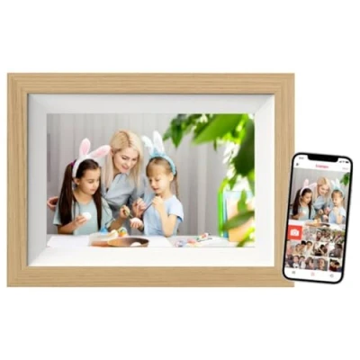 Immagine di Braun Phototechnik DigiFrame 10W WiFi Cornice digitale 25.7 cm 10.1 pollici ERP: C (A G) 1280 x 800 Pixel 32 GB Faggio