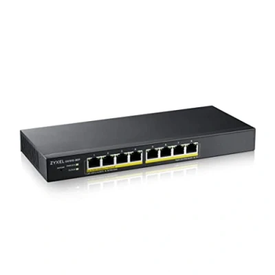 Immagine di Zyxel 8 Port GbE PoE Smart Hybrid Mode Switch Standalone o Nebula Cloud 60 Watt 802.3at Desktop Fanless [GS1915 8EP]