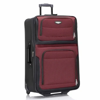 Immagine di Travel Select Amsterdam Trolley verticale espandibile, Borgogna, Checked Large 29 Inch, espandibile