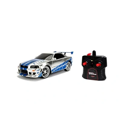 Immagine di Jada Fast&amp;Furious RC Nissan Skyline GTR 1:16, radiocomando con telecomando, colore: blu / argento (253206007)