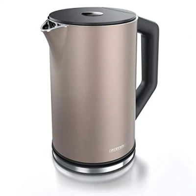 Immagine di arendo Bollitore Acqua Elettrico da 1.5L 2200W Eco Controllo Temperatura Regolabile 40 100C Parete Doppia in Acciaio Inossidabile Senza BPA Bronzo