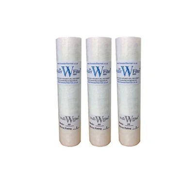 Immagine di Reverse Osmosis PP Lotto do 3 cartuccia filtro a sedimentazione 5 micron per osmosi inversa e trattamenti di acqua pozzo dura, 25,4 cm