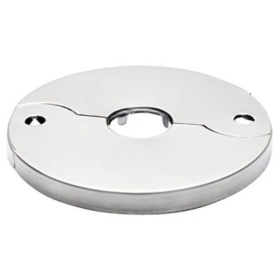 Immagine di PLUMBING4HOME 21mm (1/2&quot;) Diviso Due Pezzi Collare Acciaio Cromato Valvola Copertura Rubinetto, Argento