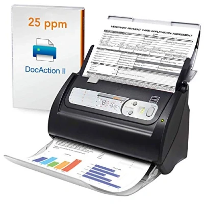 Immagine di Plustek Smartoffice PS186 Scanner per documenti desktop (scansione su entrambi i lati, DIN A4, 600dpi), Windows