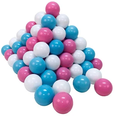 Immagine di KNORRTOYS.COM 100 Set di Palline Circa Ø 6 cm, Senza plastificanti pericolosi, Certificato TÜV, Colore Rosa/Crema/Azzurro, 56740