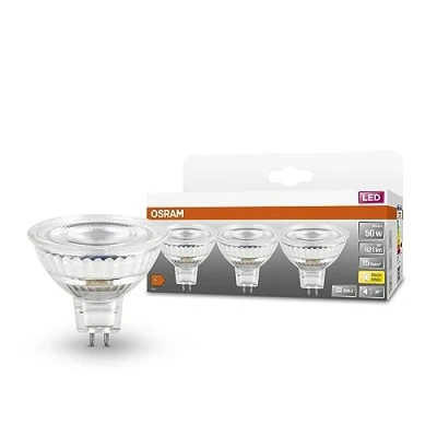 Immagine di OSRAM LED STAR MR16 12 V, lampade riflettenti a NIEDERVOLTT con presa di retrofit, 2700 Kelvin, 50 watt sostitutivi, 621 lumen, GU5.3, vetro senza piombo, pacchetto da 6 pacchetti