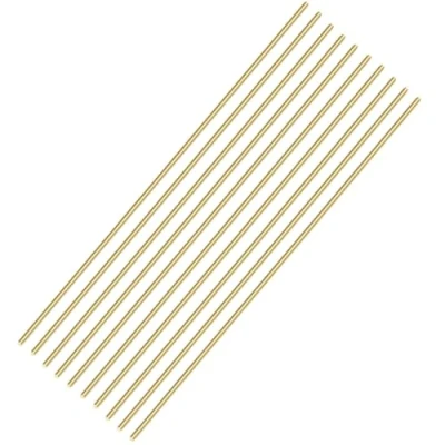 Immagine di 10 aste in ottone da 1 mm, massiccio, rotonde, per tornio, modellini radiocomandati, aeroplani, elicotteri fai te, lunghezza 300 mm