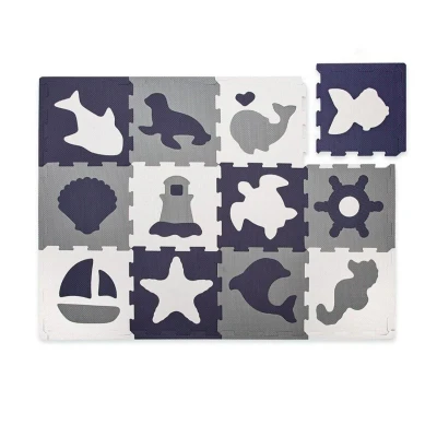 Immagine di Hakuna Matte Tappeto Puzzle Per Bambini con Animali 12 Piastrelle in Schiuma 20% Più Spesse e Morbide Imparare Giocare 100% Sicuro, Non Tossico, Inodore
