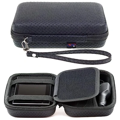 Immagine di Digicharge Custodia Antiurto rigida per TomTom Go Classic 5&#039;&#039; Discover Essential Premium Basic 5200 5100 Professional 520 510 Start Live Truck Camper GPS con portaoggetti