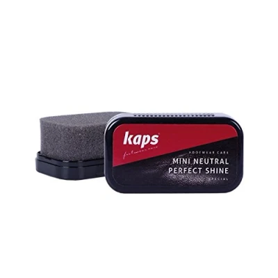 Immagine di Kaps Spugna da Viaggio Premium per Scarpe in Pelle, Tutti i Colori, Lucentezza e Pulizia, Mini Perfect Shine