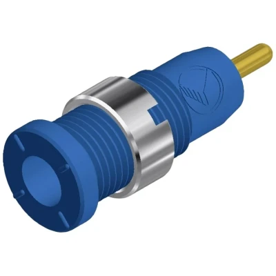 Immagine di SKS Hirschmann MSEB 2630 S 1,9 Au Presa di sicurezza da laboratorio verticale Ø perno: 2 mm Blu 1 pz.