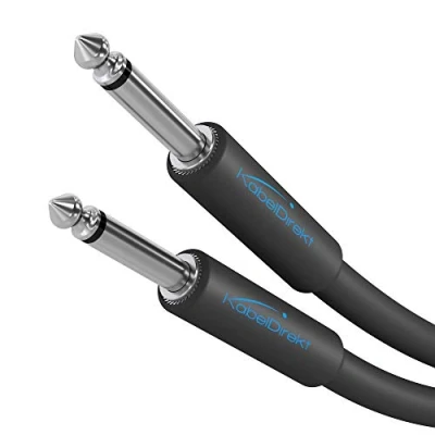 Immagine di KabelDirekt Cavo Mono 6,3 mm per Strumenti/Chitarra 3m (Cavo Audio collegare Una Chitarra elettrica, Un Basso o Tastiera a Amplificatore) PRO Series