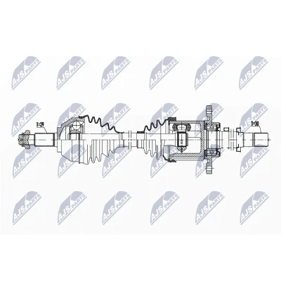 Immagine di NTY NPW NS 163 Albero motore / Semiasse Assale anteriore Dx