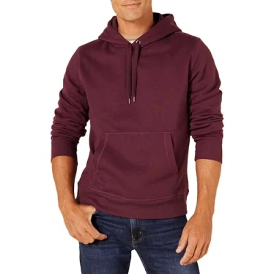 Immagine di Amazon Essentials Felpa con Cappuccio in Pile (Disponibile nelle Taglie Big &amp; Tall) Uomo, Bordeaux, XL
