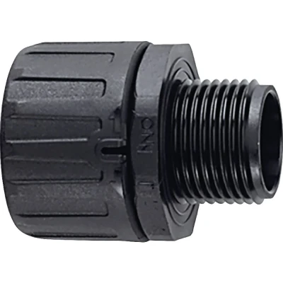 Immagine di HellermannTyton 166 21009 HG67 S M63 PA66 BK Raccordo a vite del tubo flessibile Nero Piatto 1 pz.