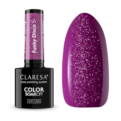 Immagine di Claresa, Smalto per unghie, unghie ibrido Soak Off Uv Led Funky Disco 5g