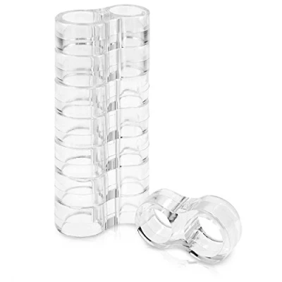 Immagine di Navaris Cuscinetti Trasparenti per Maniglia Porta Set di 8 Anelli salvamaniglia in Gomma Paracolpi Porte finestre Salva Parete 17/15mm