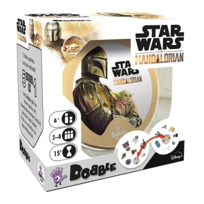 Immagine di Zygomatic Asmodee Dobble Star Wars The Mandalorian, gioco di famiglia, carte, Multicolore Lingua Tedesca