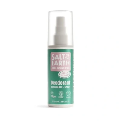 Immagine di Natural Deodorant Spray by Salt of the Earth, Melon &amp; Cucumber Vegan, Long Lasting Protection, Leaping Bunny Approved, Made in UK 100ml