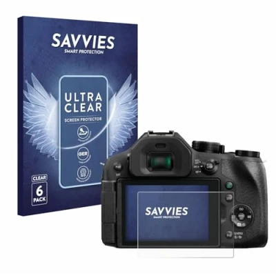 Immagine di savvies (6 Pezzi Pellicola Protettiva per Panasonic Lumix DMC FZ300 Protezione Schermo Trasparente
