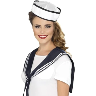 Immagine di SMIFFYS Sciarpa e cappello da marinaio, bianco