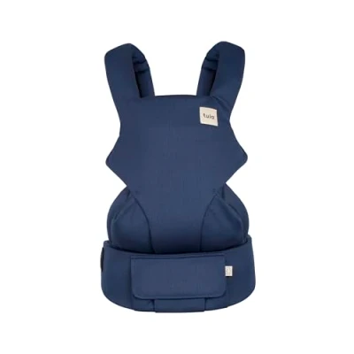 Immagine di Tula Mesh Explore marsupio neonati e bambini ergonomico, estivo, transpirante, regolabile, dalla nascita, varie posizioni, fronte strada, per 3,2 20,4 kg, Indigo