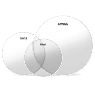 Immagine di EVANS ETP G2CLR S Confezione da 3 Pelli G2 per Tom Rispettivamente di 12&quot;, 13&quot; e 16&quot;, Standard, Trasparente