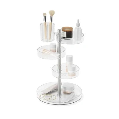 Immagine di Umbra Pirouette Organizer per prodotti di bellezza, Trasparente/nichel