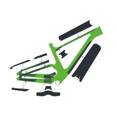 Immagine di Syncros Spark Carbon Set di pellicole protettive per telaio, opaco trasparente