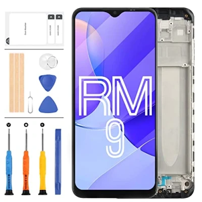 Immagine di per Xiaomi Redmi 9 Sostituzione Schermo M2004J19G M2004J19C Display LCD Touch Screen Digitizer Assembly Kit Parti di Riparazione con Strumenti (Nero Telaio)