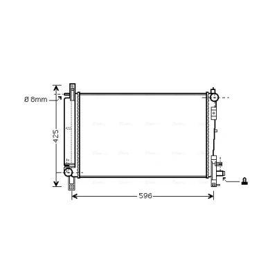 Immagine di PRASCO CRA2080 Radiatore motore Alluminio 540mm 396mm 34mm Alette di raffreddamento montate meccanicamente CHRYSLER: VOYAGER 4
