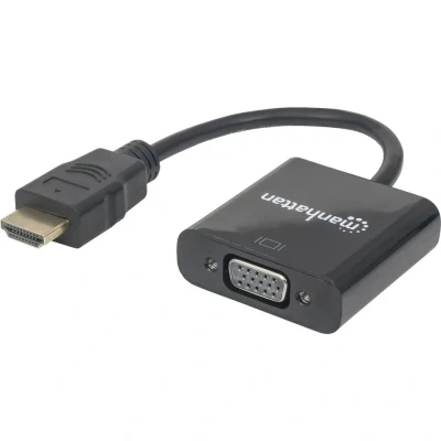 Immagine di Manhattan 151467 HDMI / VGA Adattatore [1x Spina 1x Presa VGA] Nero 0.26 m