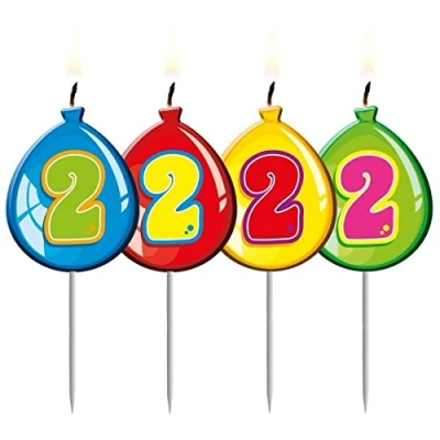Immagine di Palloncino a forma di candeline da compleanno numero 2