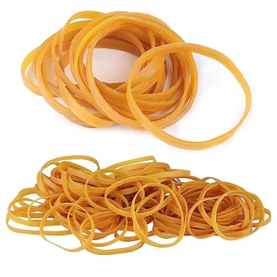 Immagine di Elastici per ufficio 100pcs 100x5mm Elastico Gomma bande elastiche cartella di file stazionario spesso forte la scuola forniture a casa artigianato industriale, Giallo