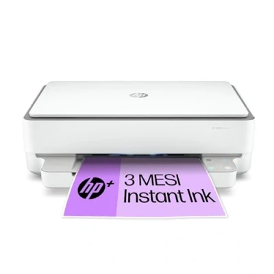 Immagine di HP Envy 6020e 223N4B, Stampante Multifunzione a Getto d&#039;Inchiostro A4 Colori, Stampa Fronte e Retro Automatica, 20 ppm, Wi Fi, Smart, 3 Mesi di Inchiostro Instant Ink Inclusi con HP+, Bianca