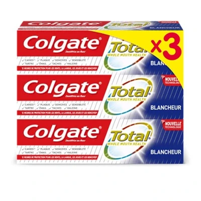 Immagine di Colgate Dentifricio totale bianchezza, elimina la placca dentale e le attività sulla superficie dei denti 12 ore di protezione sui denti, lingua, gengive 75 ml lotto 3, (lotto 3)