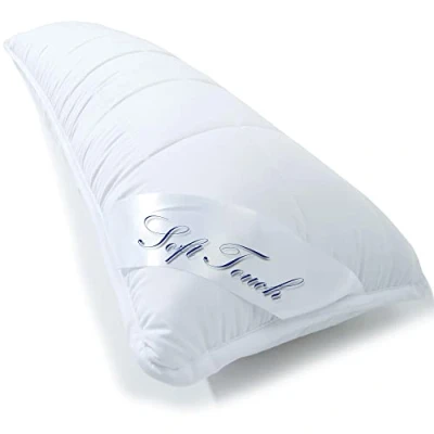 Immagine di aqua textil Soft Touch Cuscino per Dormire lateralmente Cerniera Microfibra 40 x 145 cm