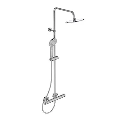 Immagine di Ideal Standard Ceratherm T50, Kit doccia con miscelatore termostatico, Set colonna completo, Cromato