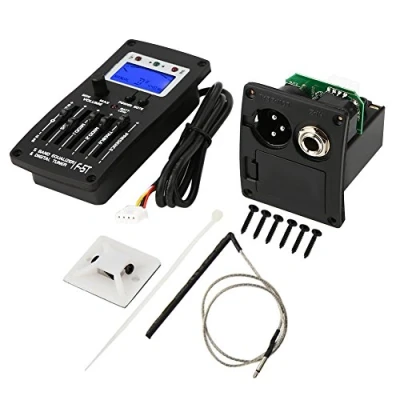 Immagine di Tbest EQ Piezo Pickup,sintonizzatore Digitale Pickup sintonizzatore preamplificatore per Chitarra Acustica con LCD e Controllo del Volume Classica elettrica