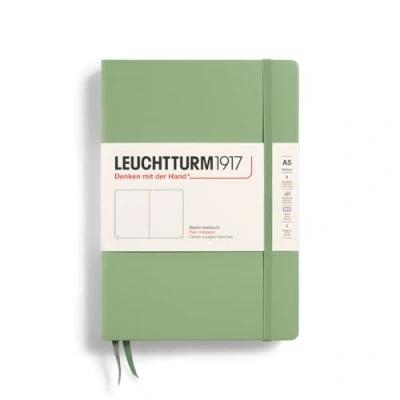Immagine di LEUCHTTURM1917 361585 Taccuini Medium (A5), Copertina rigida, 251 pagine numerate, Sage, Bianco